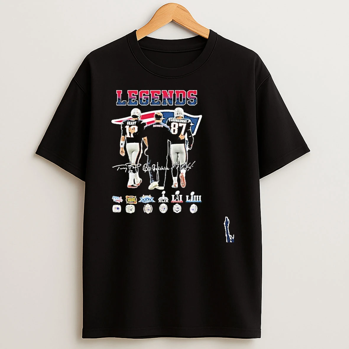 Legends Brady Gronkowski Player Signature Logo T Shirt