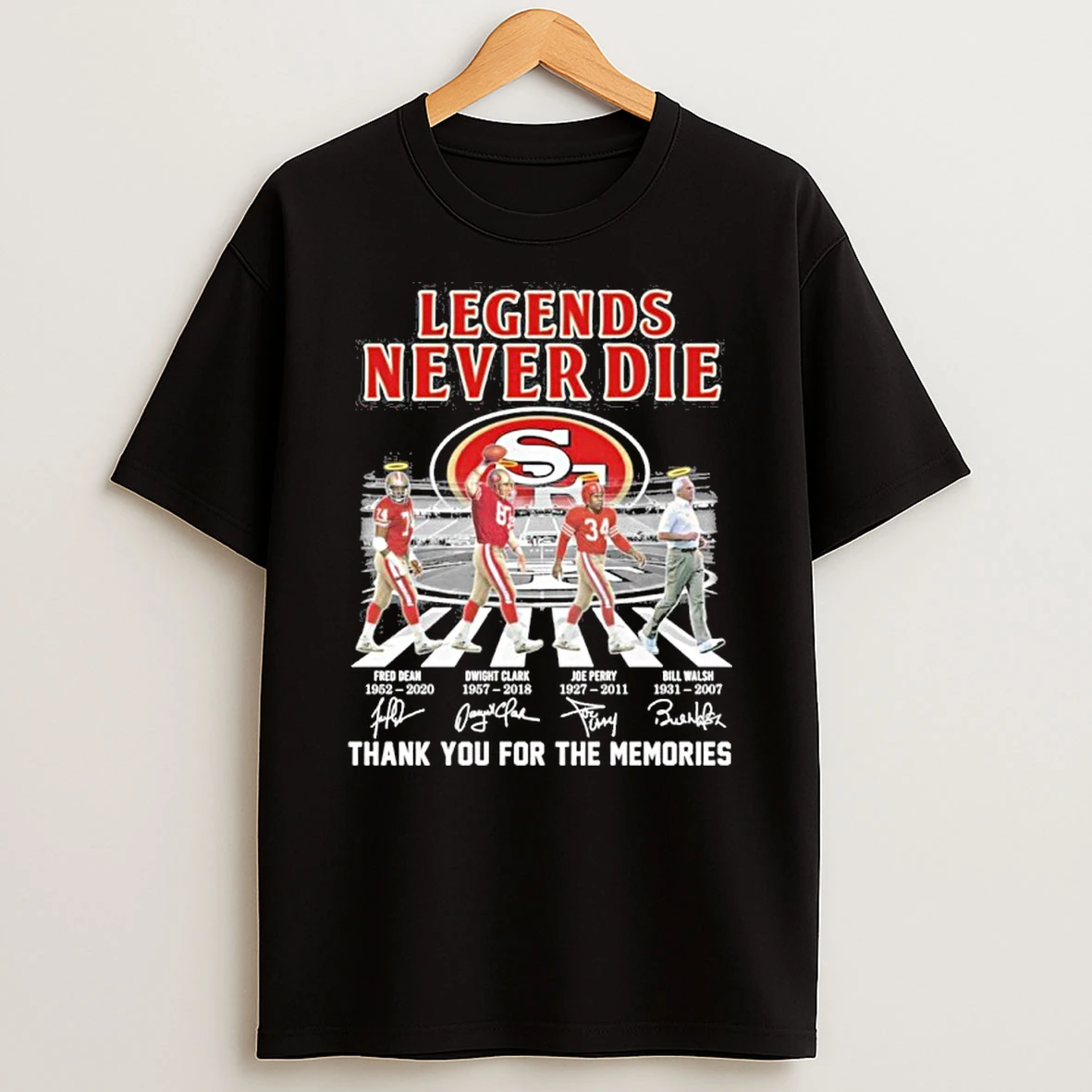 Legends Never Die Player Abbey Road Signature Thank You For The Memories T Shirt