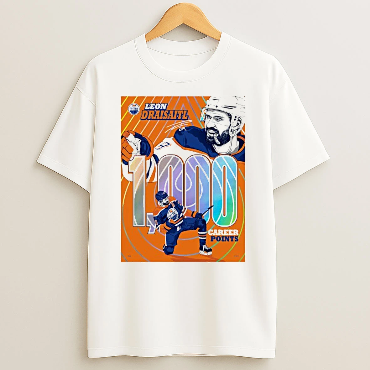 Leon Draisaitl Edmonton 1000 Career Nhl Points Milestone T Shirt