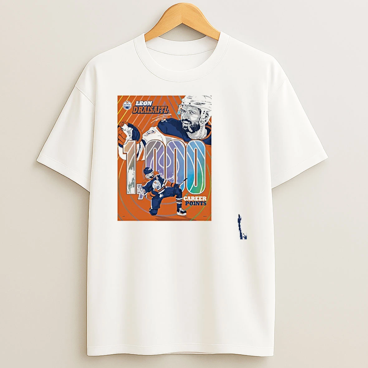 Leon Draisaitl Edmonton Oilers 1000 Career Nhl Points Art T Shirt