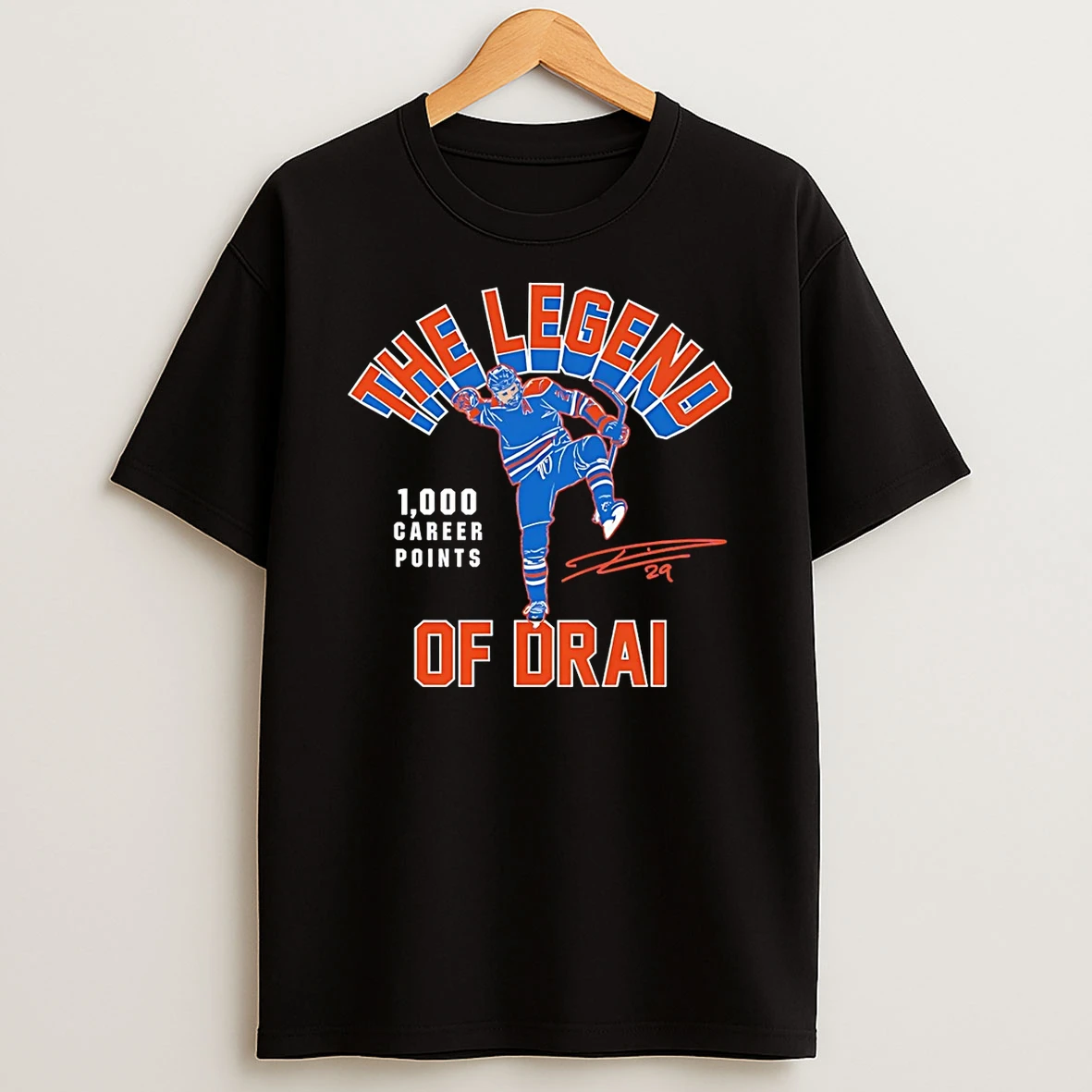 Leon Draisaitl Edmonton Oilers The Legend Of Drai 1000 Points T Shirt