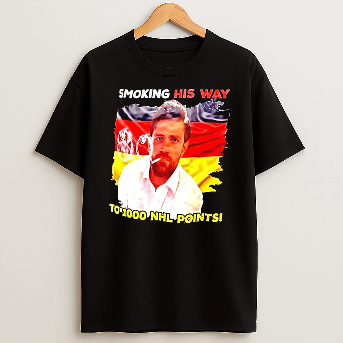 Leon Draisaitl Smoking His Way To 1000 Nhl Points T Shirt