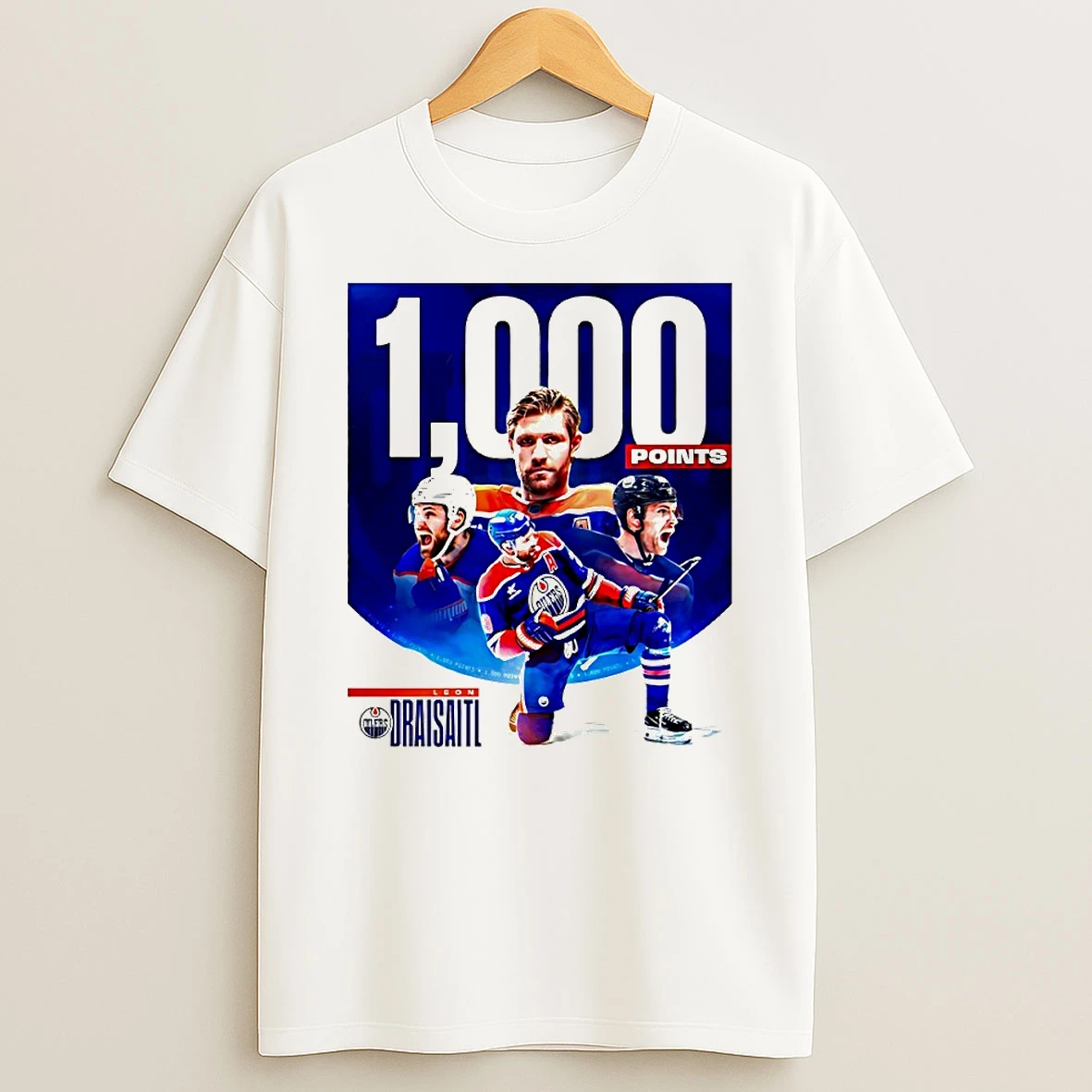 Leon Draisaitl The Legend Of Drai 1000 Points Circle T Shirt