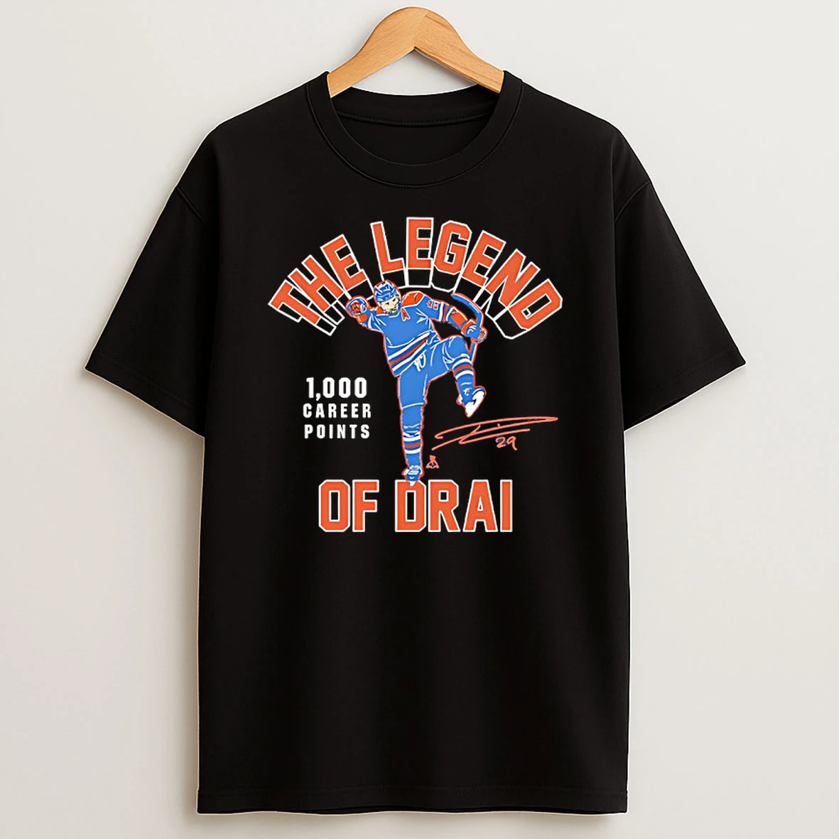 Leon Draisaitl The Legend Of Drai 1000 Career Points Edmonton Oilers T Shirt