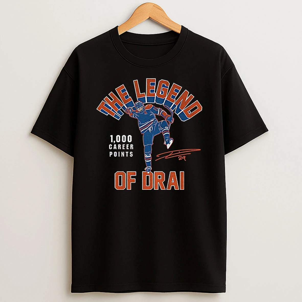 Leon Draisaitl The Legend Of Drai 1000 Career Points Signature T Shirt