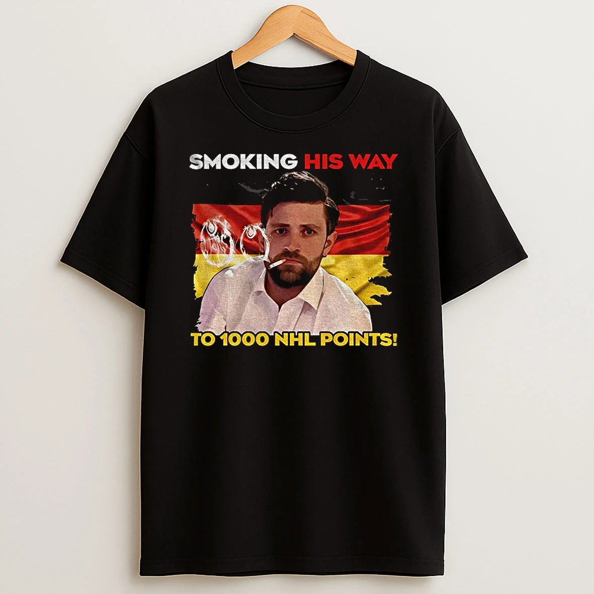 Leon Draisaitl Smoking His Way To 1000 Points Funny Meme T Shirt