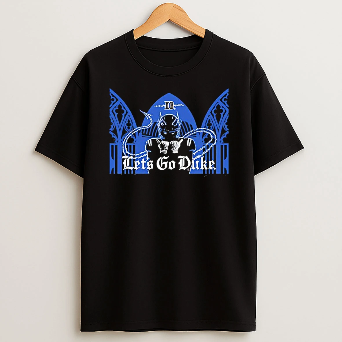 Lets Go Duke Football Gameday Blue Devil Player T Shirt