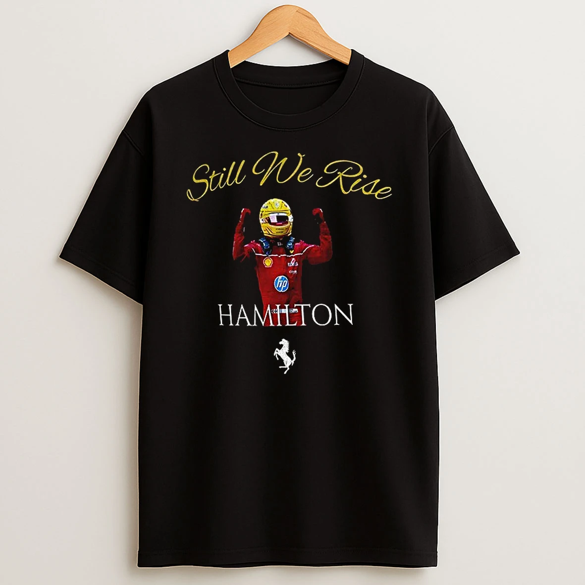 Lewis Hamilton Formula 1 Still We Rise Ferrari T Shirt