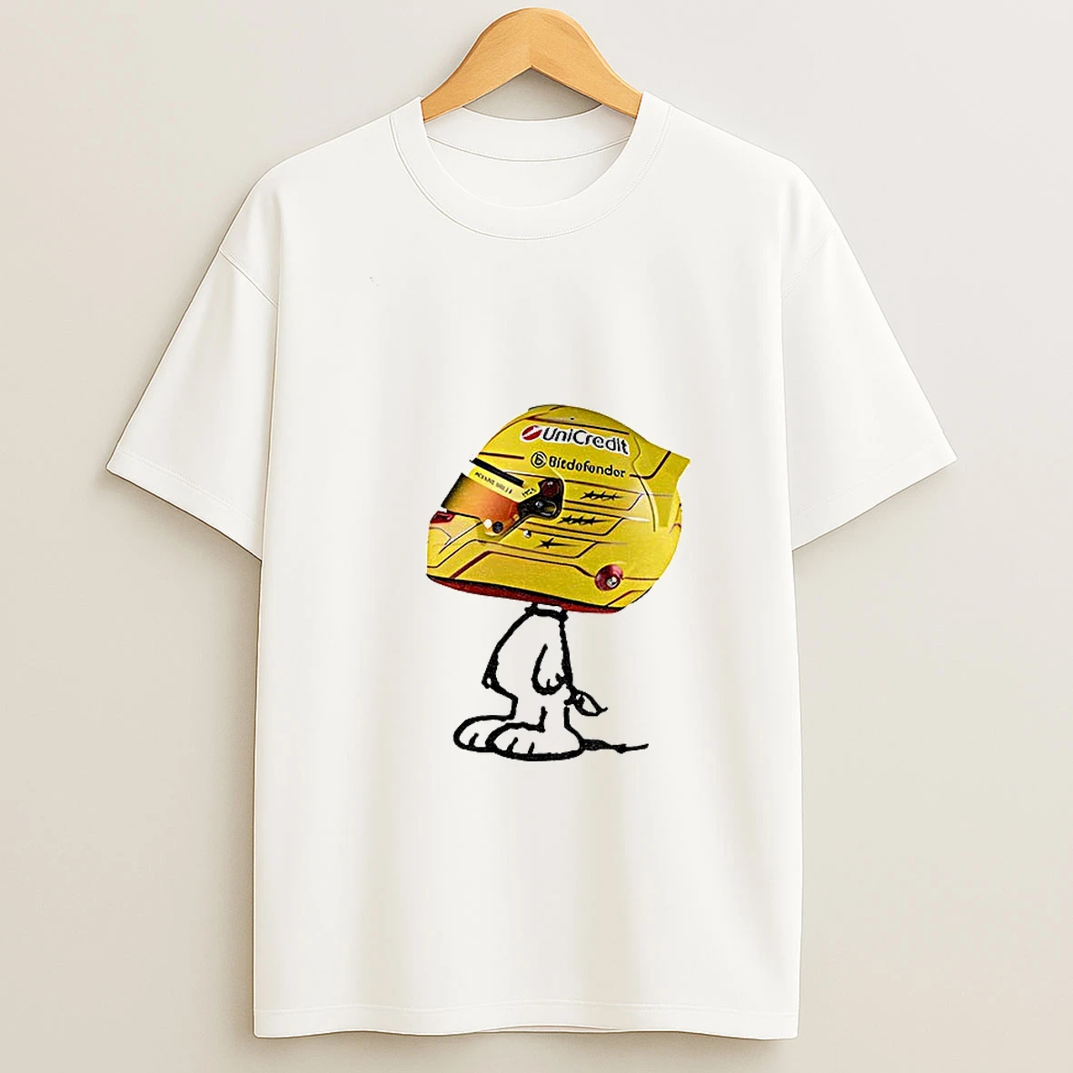 Lewis Hamilton Racing Helmet Snoopy T Shirt