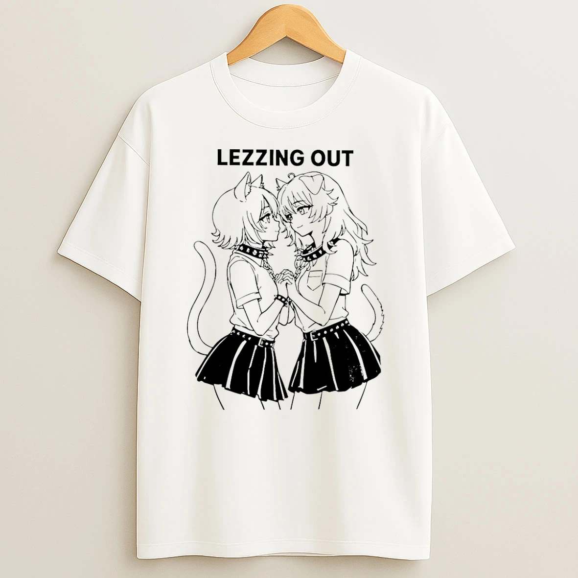 Lezzing Out Lesbian Anime T Shirt