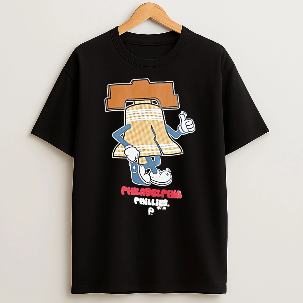Liberty Bell Mascot Philadelphia Phillies Graphic Logo T Shirt