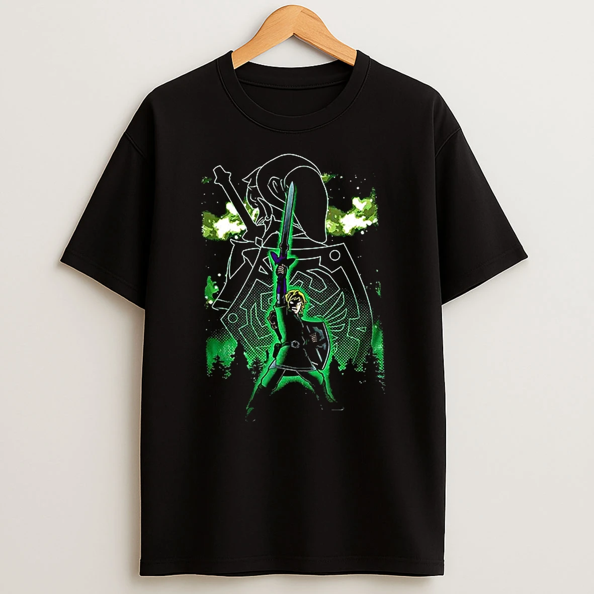 Link Nebula Silhouette The Legend Of Zelda Video Game T Shirt