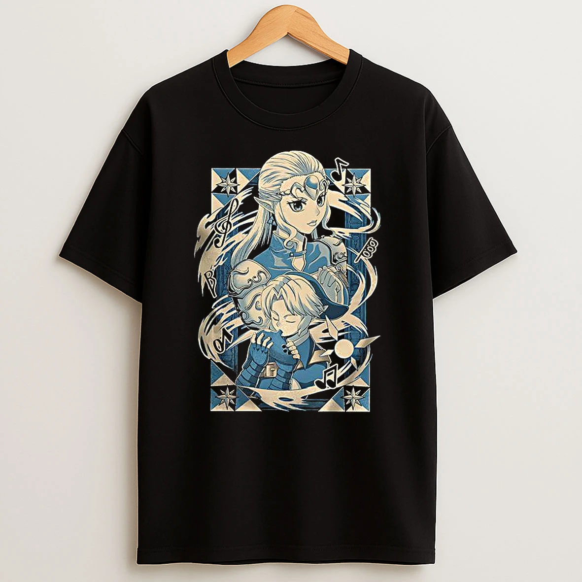 Link And Zelda The Legend Of Zelda Ocarina Of Time Video Game T Shirt