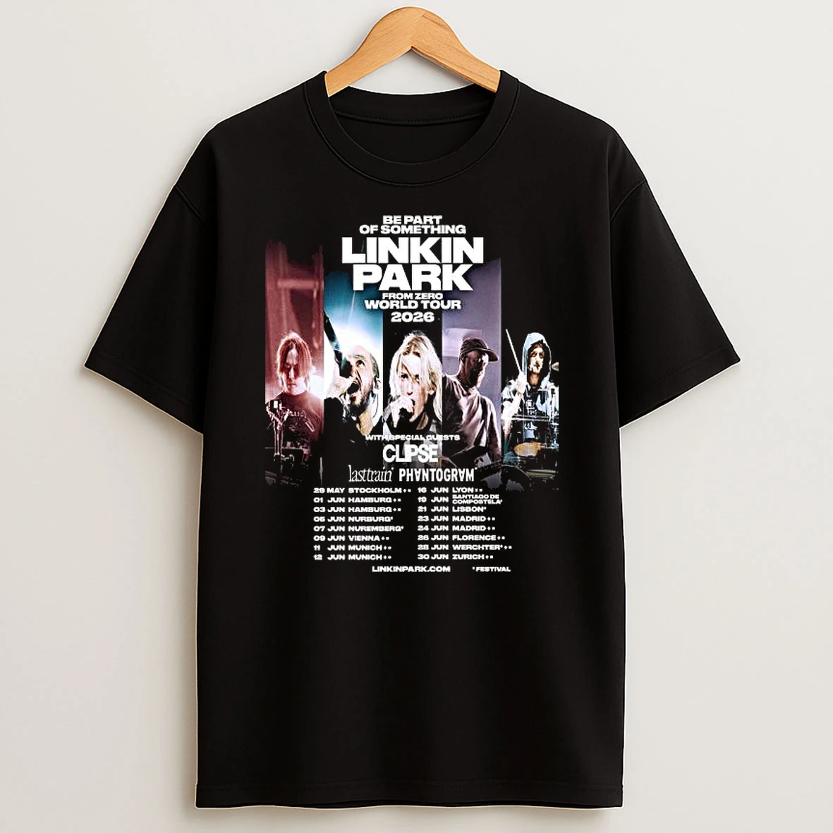 Linkin Park Be Part Of Something From Zero World Tour 2026 Europe Dates T Shirt