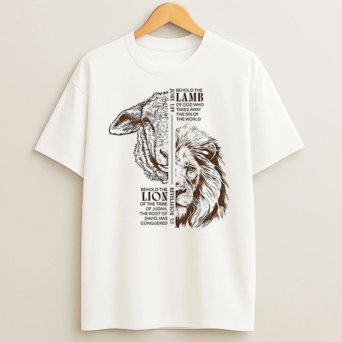 Lion And Lamb Of God Who Takes Away The Sin Of The World T Shirt