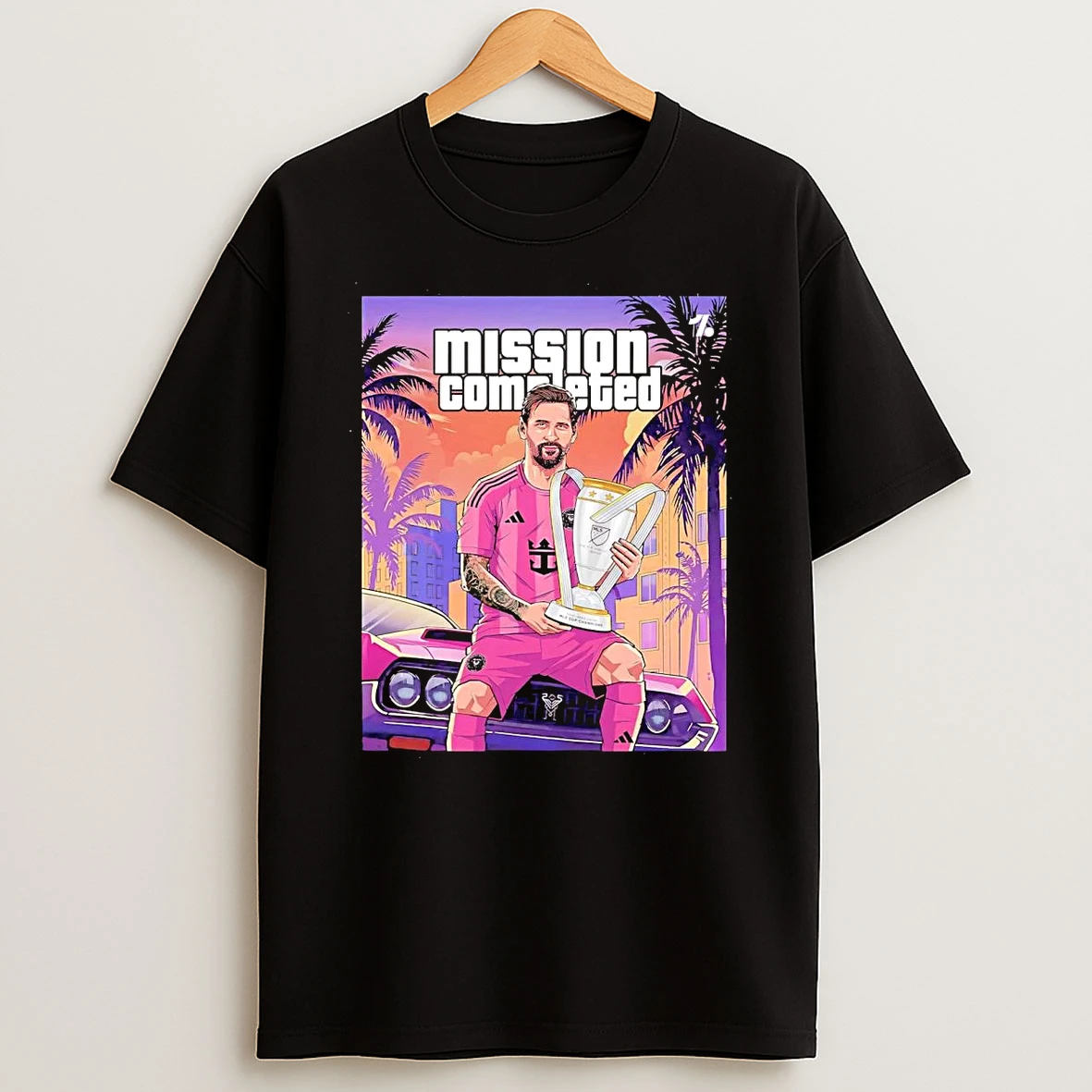 Lionel Messi Gta Mision Completed 2025 Mls Cup Champions T Shirt