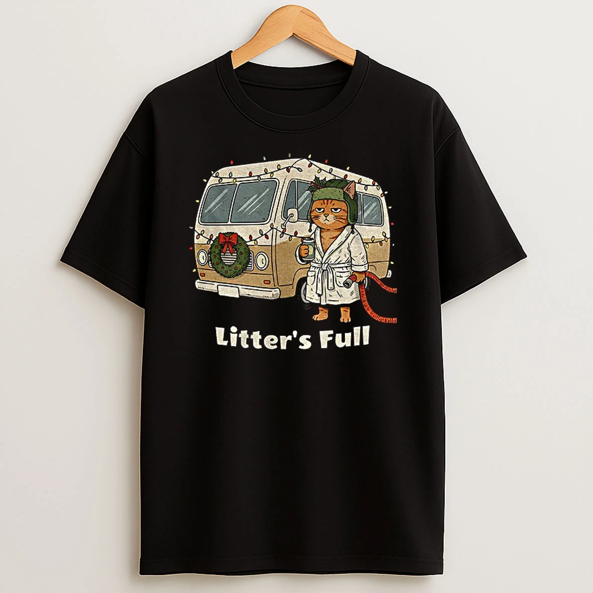 Litters Full Christmas Parody Cat T Shirt