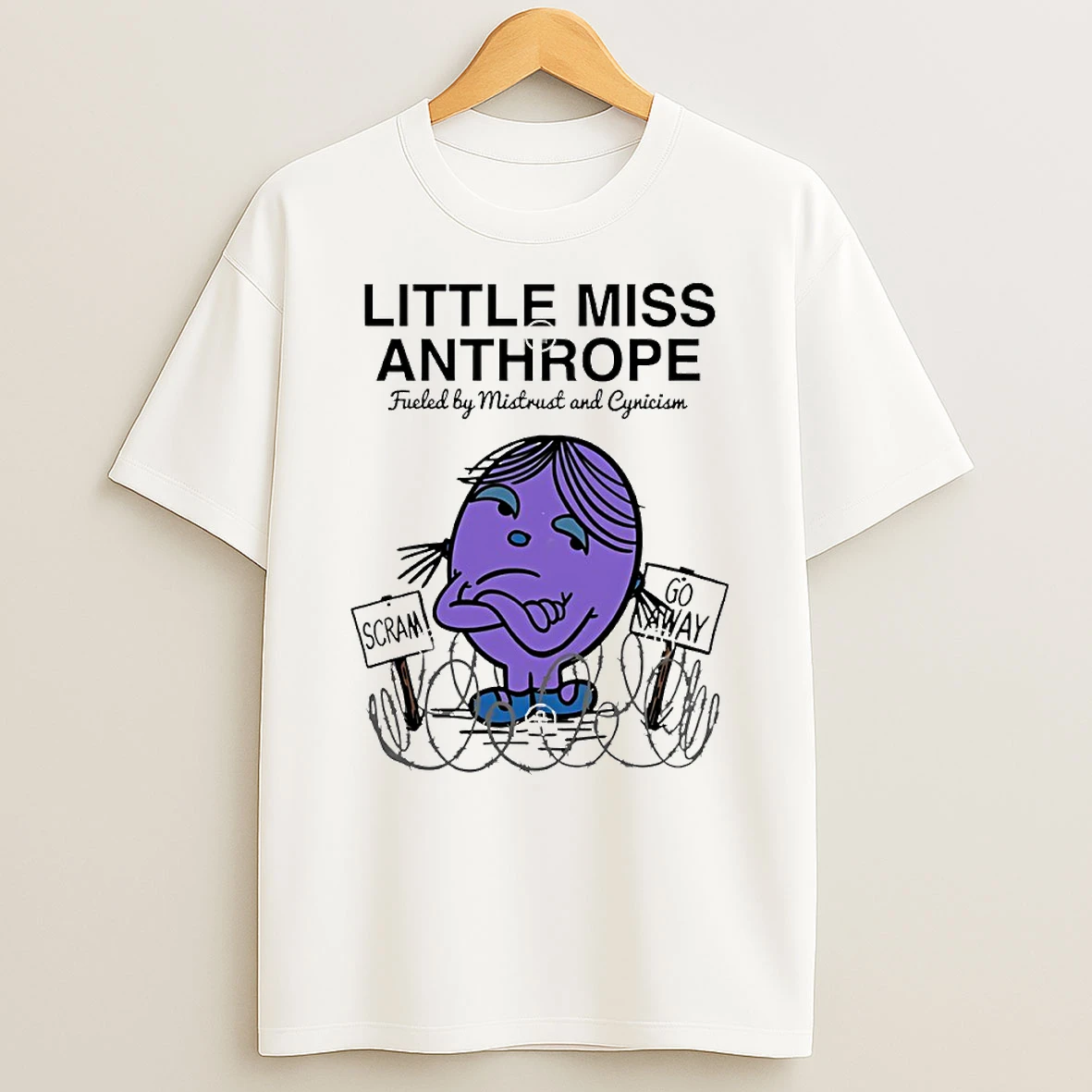 Little Miss Anthrope Fueled By Mistrust And Cynicism Circle T Shirt