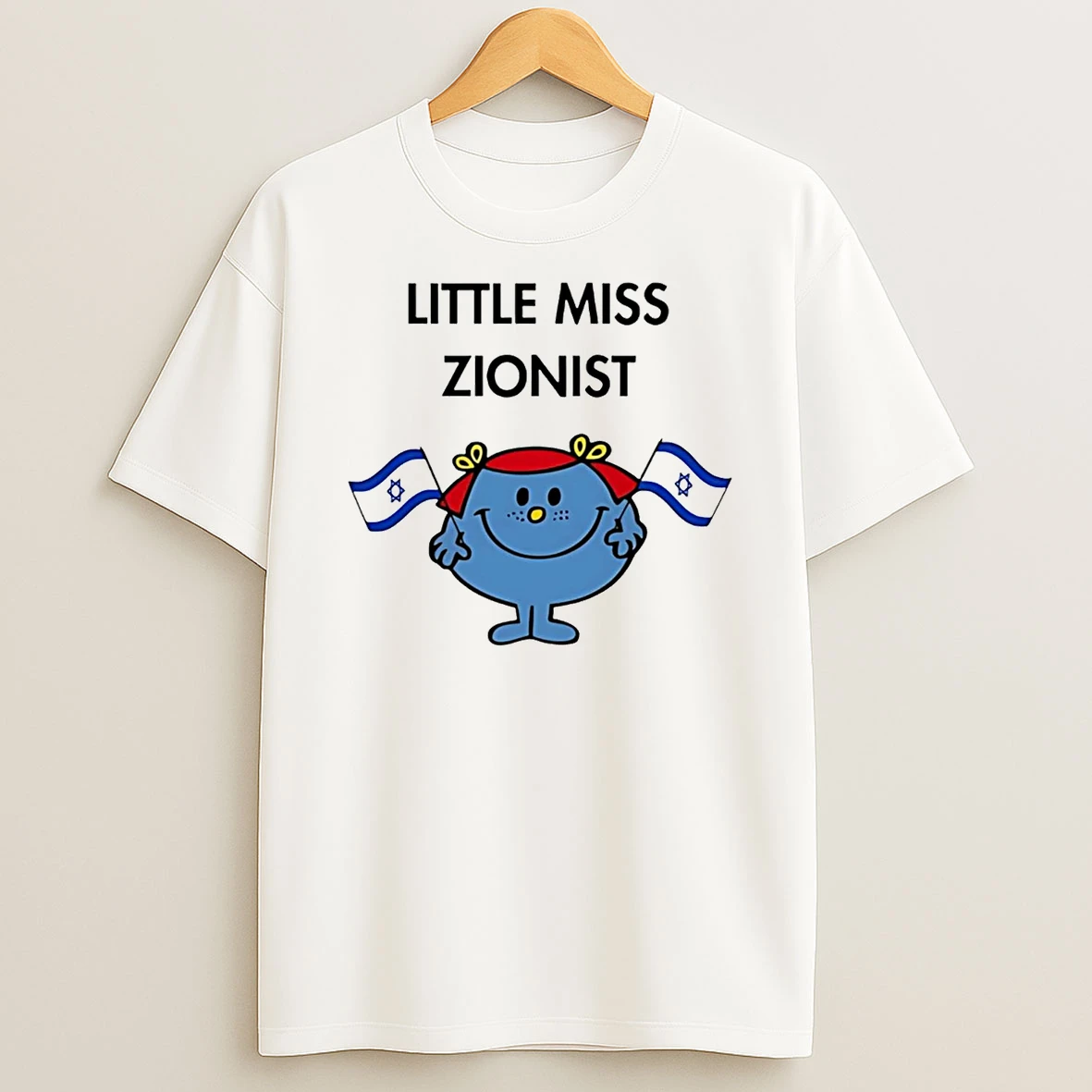 Little Miss Zionist Jerusalem Flag T Shirt