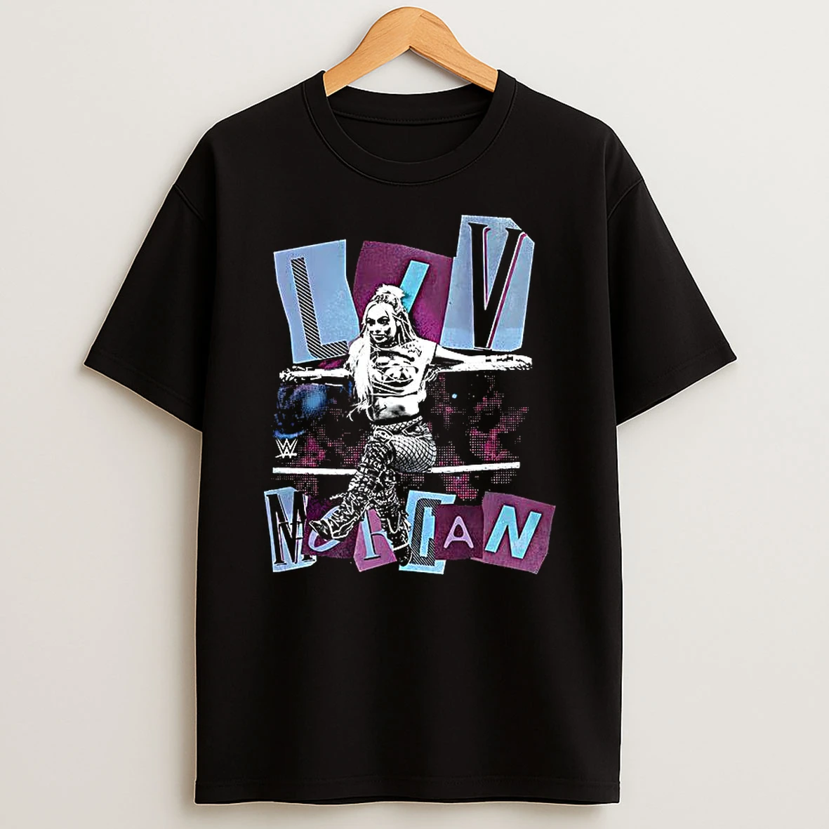 Liv Morgan Wwe Superstar Pose Cutout Letters T Shirt