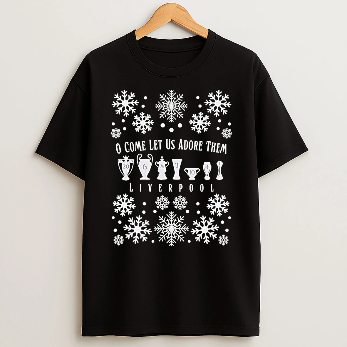 Liverpool Fc O Come Let Us Adore Them Christmas T Shirt