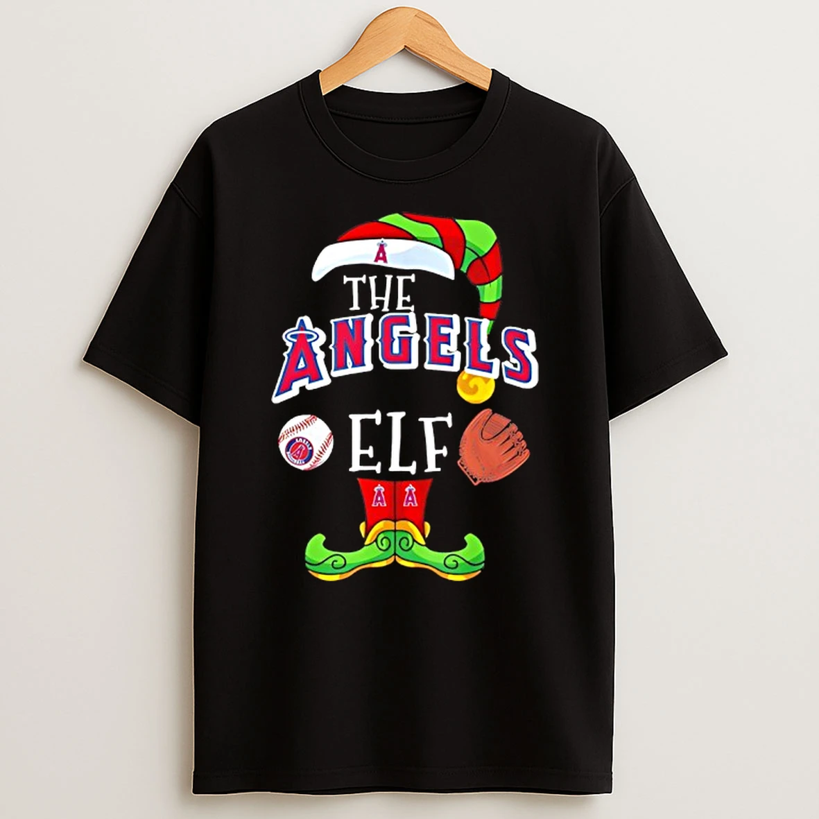 Los Angeles Angels Christmas Elf T Shirt