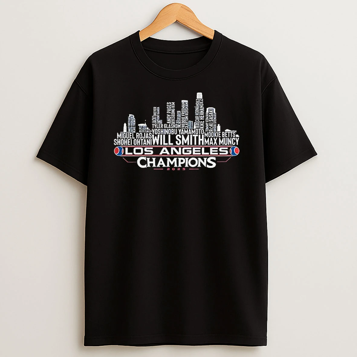 Los Angeles Baseball World Champions Team Series 2025 La City Skyline Mlb T Shirt