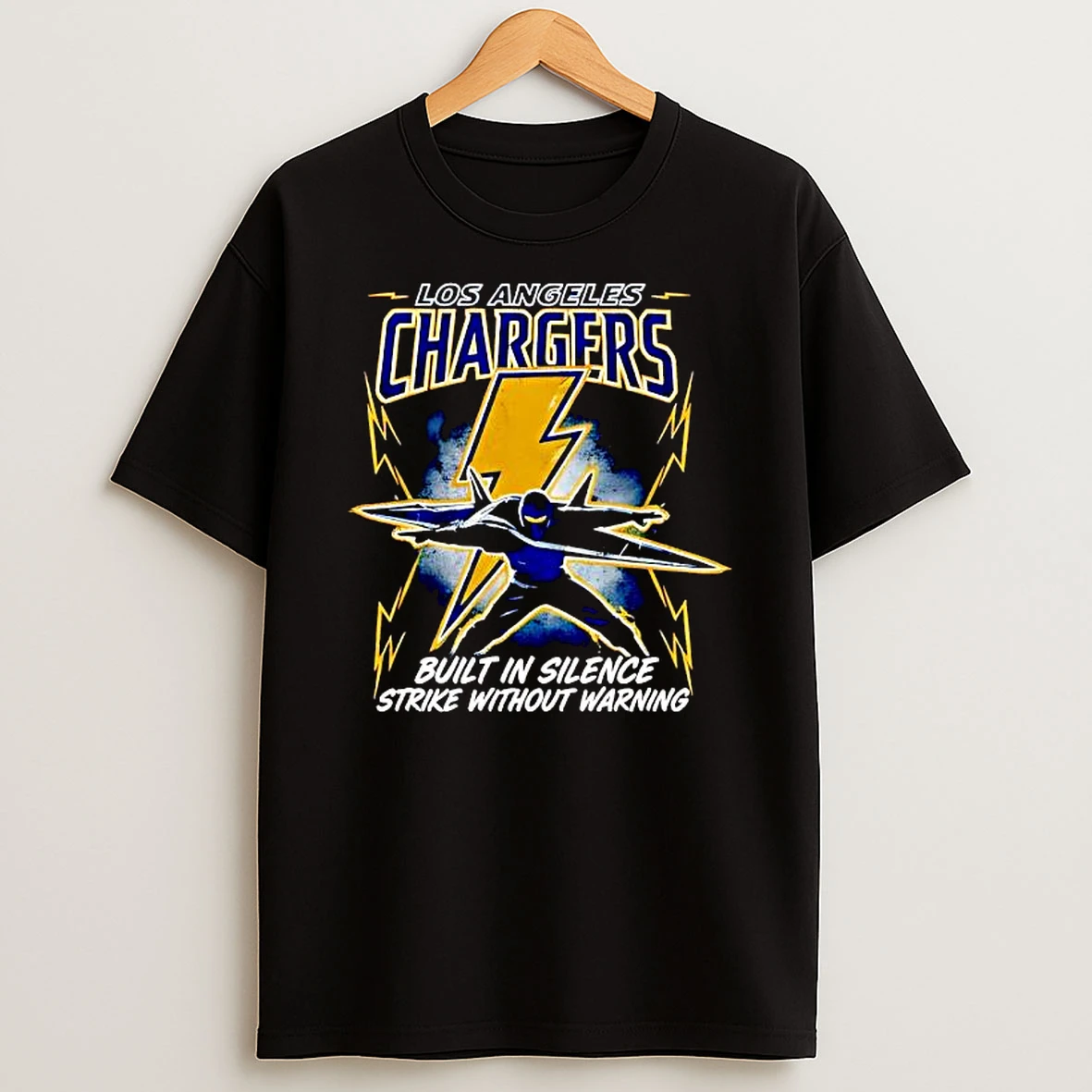 Los Angeles Chargers Built In Silence Strike Without Warning T Shirt