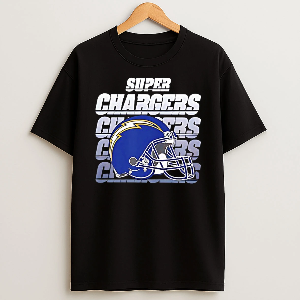 Los Angeles Chargers Football Super Chargers Helmet T Shirt