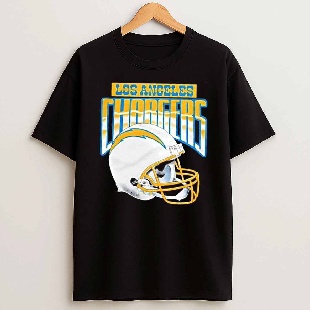 Los Angeles Chargers Gradient Football Helmet T Shirt