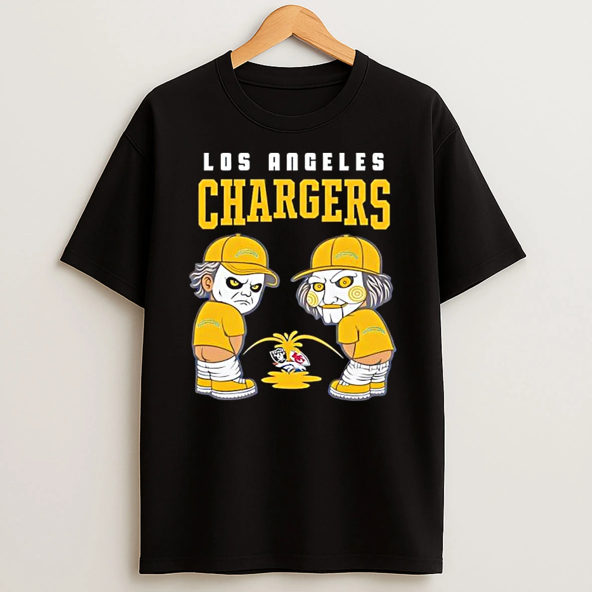 Los Angeles Chargers Piss On Las Vegas Raiders Vs Kansas City Chiefs T Shirt