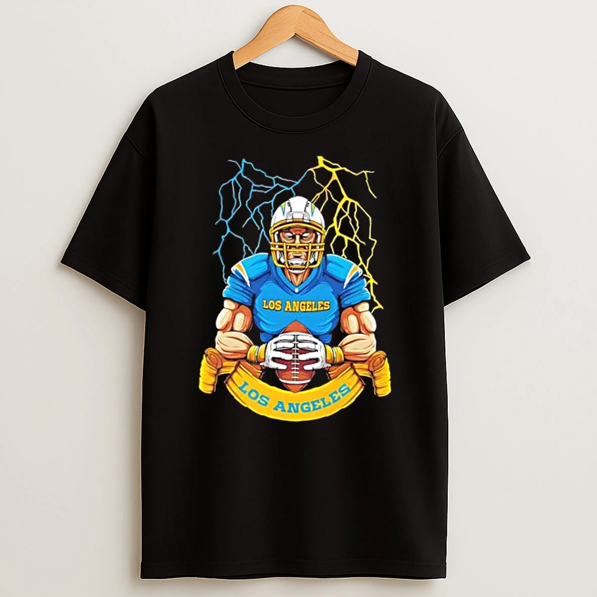 Los Angeles Chargers Football Mascot Hug The Ball T Shirt