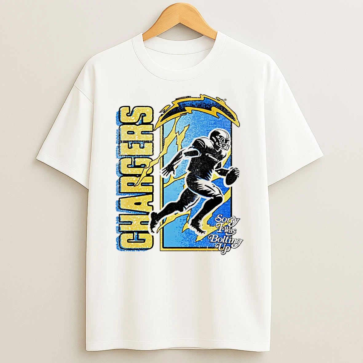 Los Angeles Chargers Sorry I Was Bolting Up Vintage T Shirt