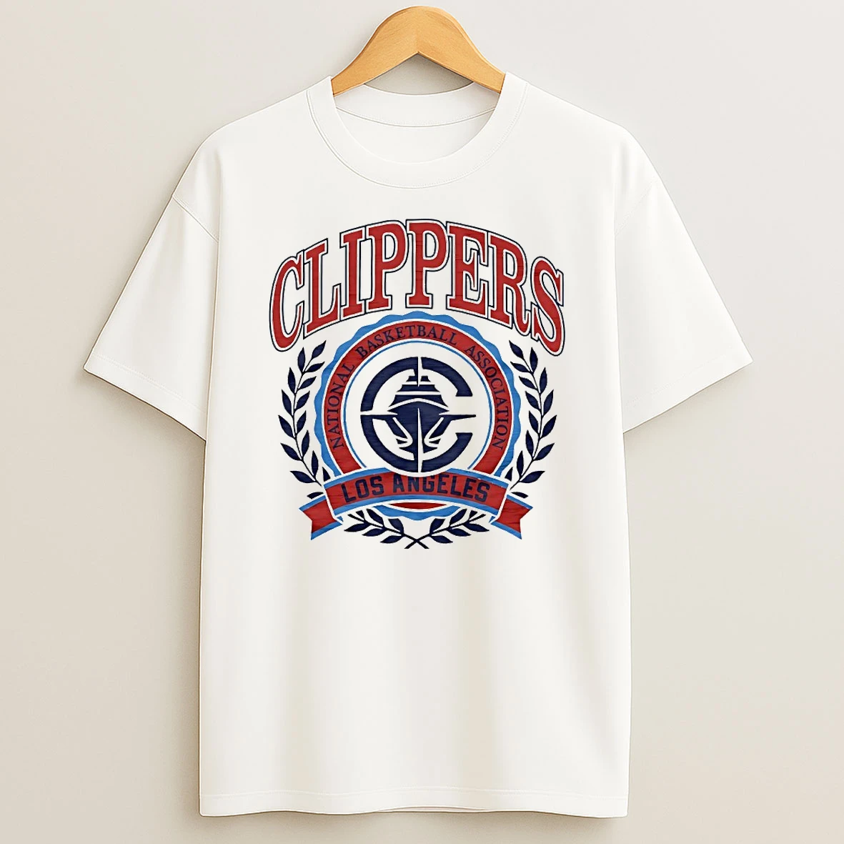 Los Angeles Clippers Basketball Nba Crest Logo Circle T Shirt