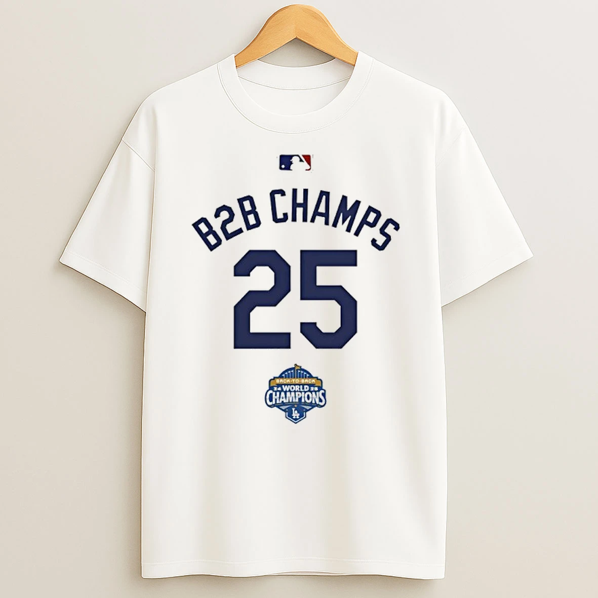 Los Angeles Dodgers Back To Back Champs 25 World Champions T Shirt