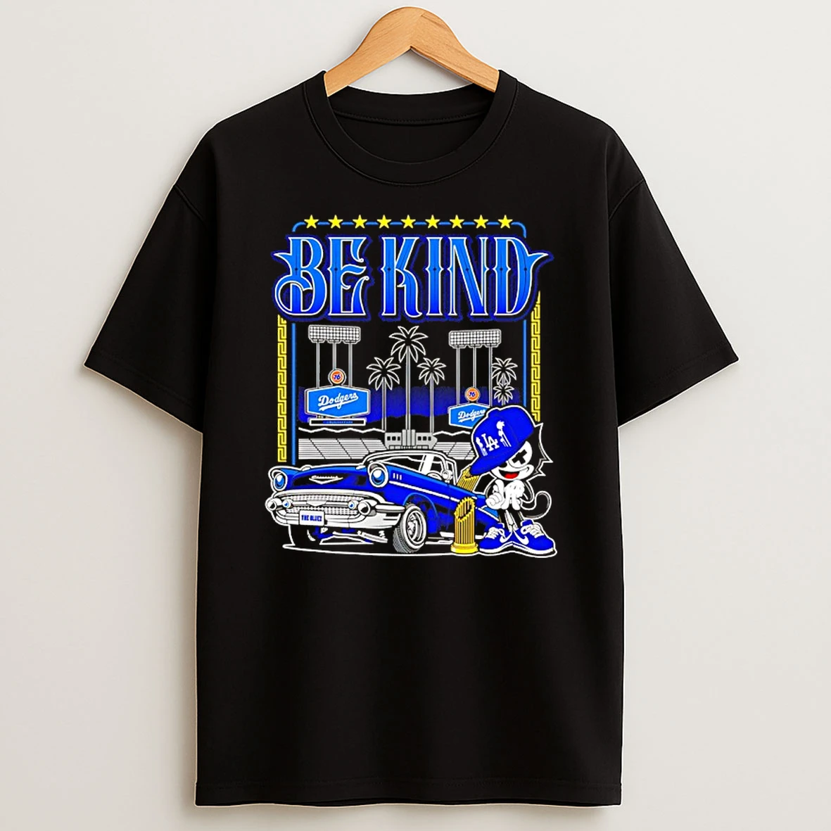 Los Angeles Dodgers Be Kind Car Graphic T Shirt