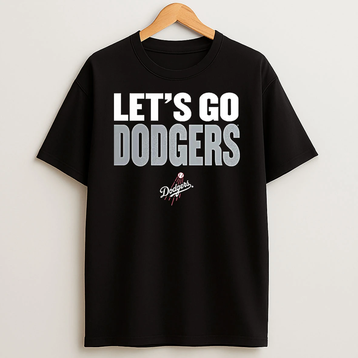 Los Angeles Dodgers Mlb Lets Go Dodgers Slogan T Shirt