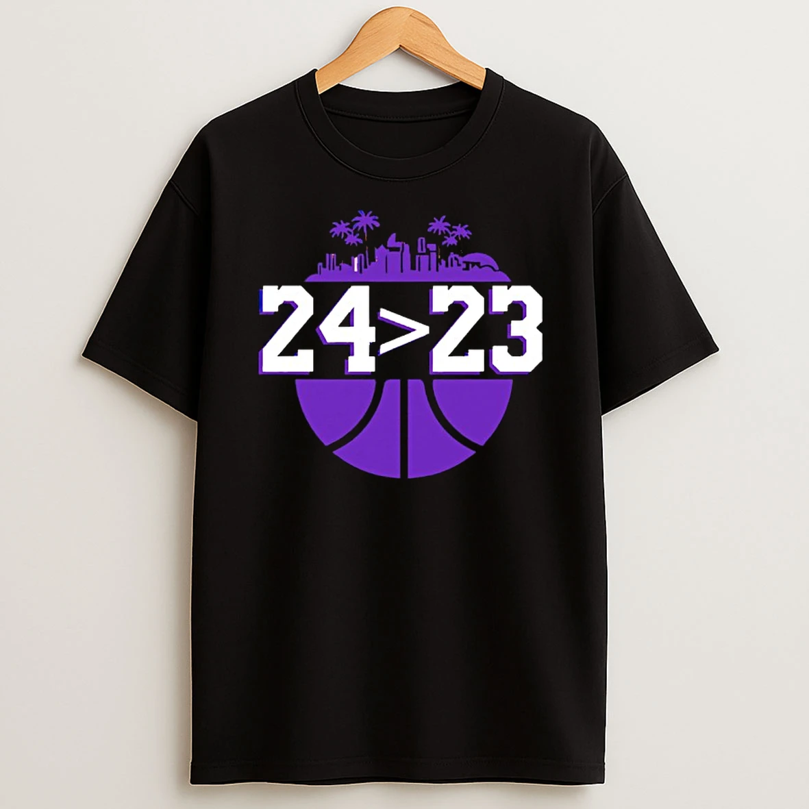 Los Angeles Lakers 24 23 City Skyline T Shirt