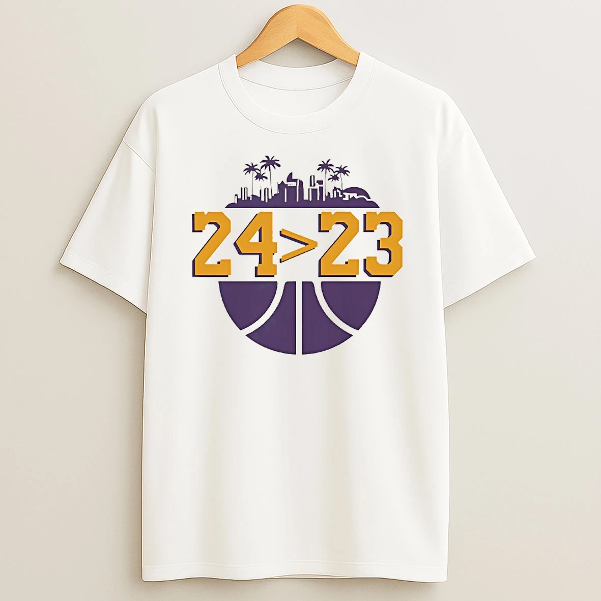 Los Angeles Lakers 24 Over 23 Circle T Shirt