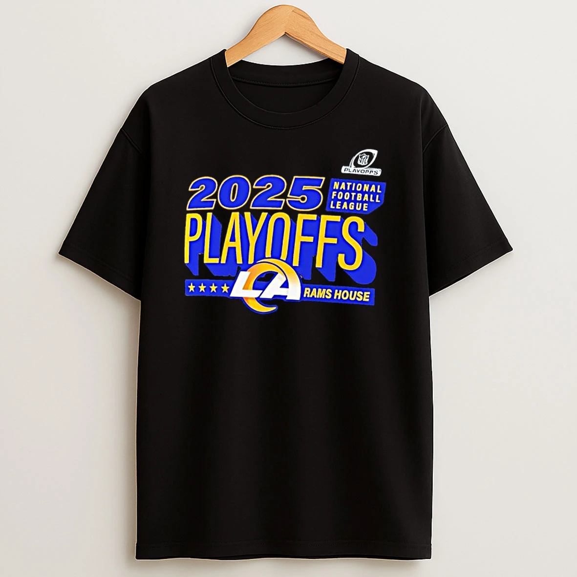 Los Angeles Rams Charcoal 2025 Nfl Playoffs Ready T Shirt