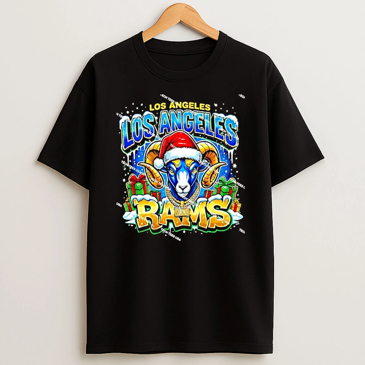 Los Angeles Rams Football Christmas Holiday T Shirt