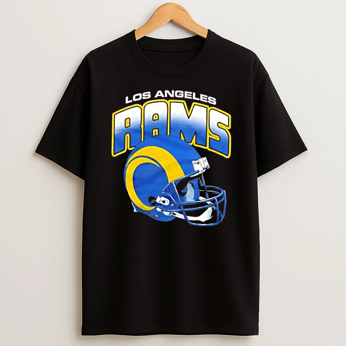 Los Angeles Rams Gradient Football Helmet T Shirt