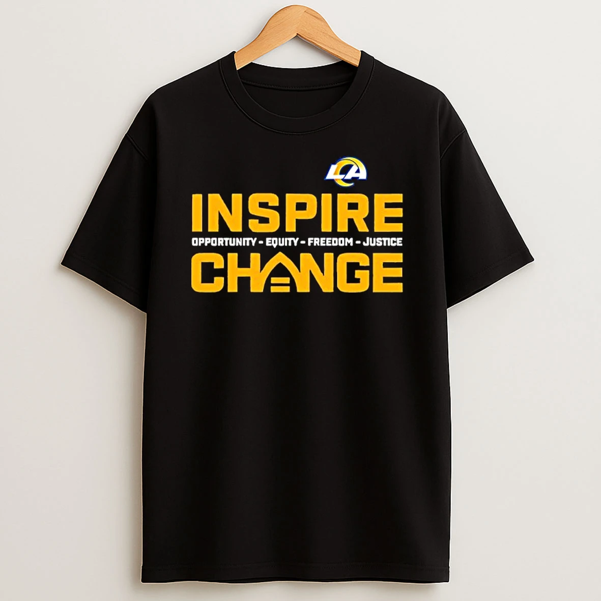 Los Angeles Rams Inspire Change Opportunity Equity Freedom Justice T Shirt