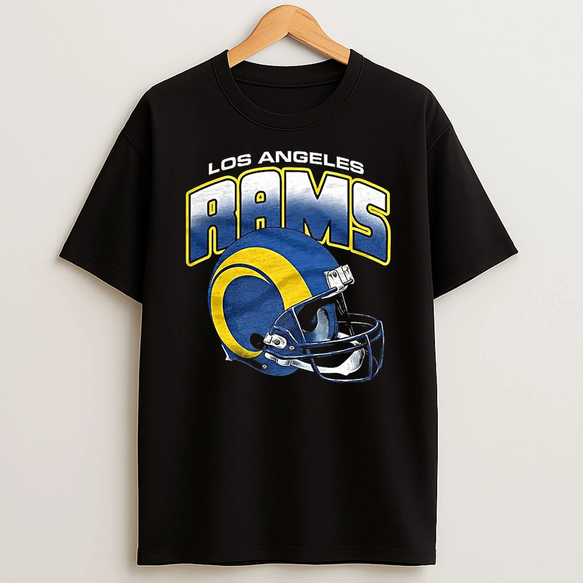 Los Angeles Rams Nfl Logo Gradient Helmet Football Lover T Shirt