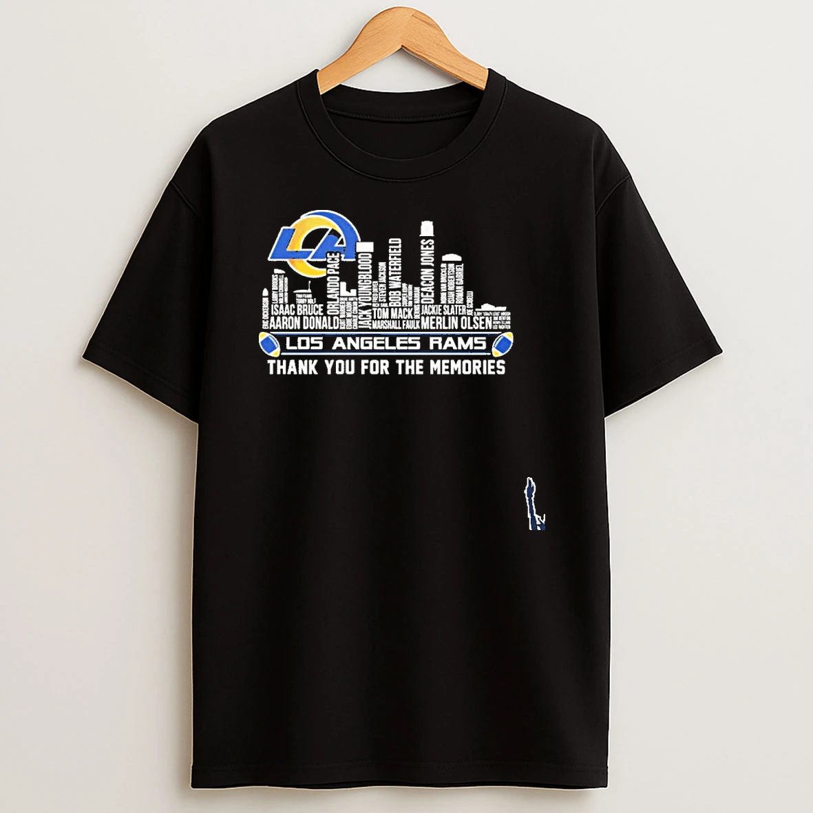 Los Angeles Skyline X Los Angeles Rams Typo Team Name T Shirt