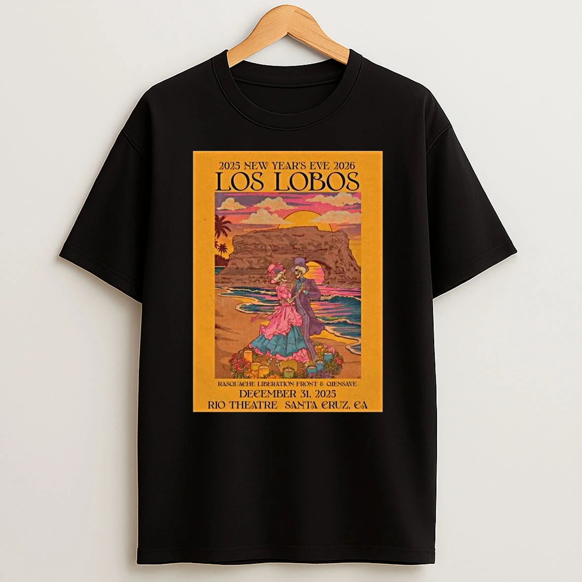 Los Lobos Rio Theatre Santa Cruz Ca December 31 2025 T Shirt