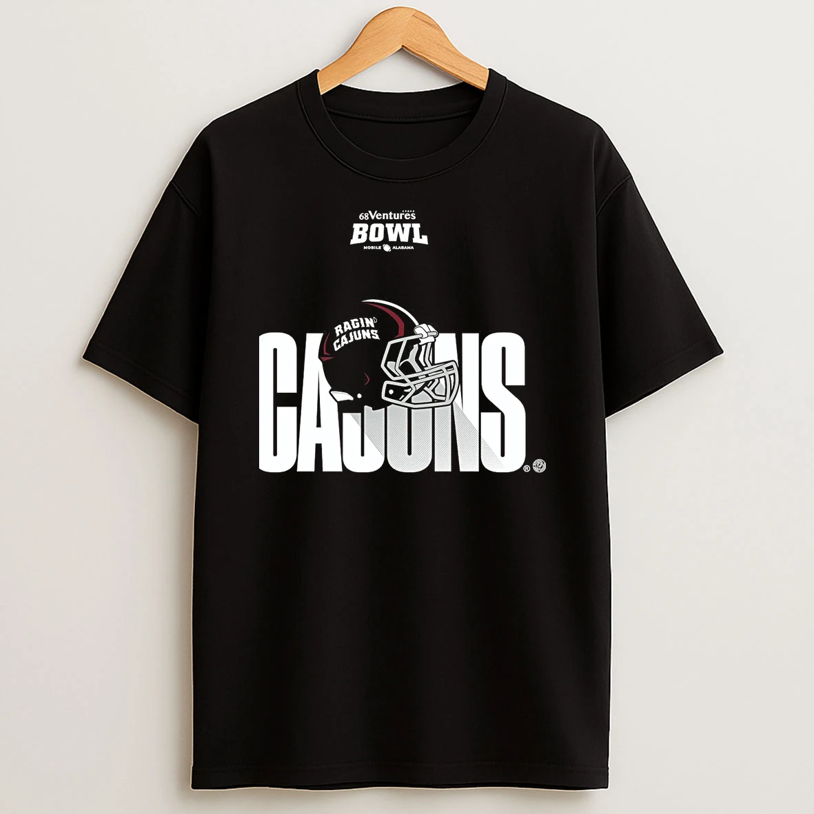Louisiana Ragin Cajuns 2025 68 Ventures Bowl Helmet T Shirt