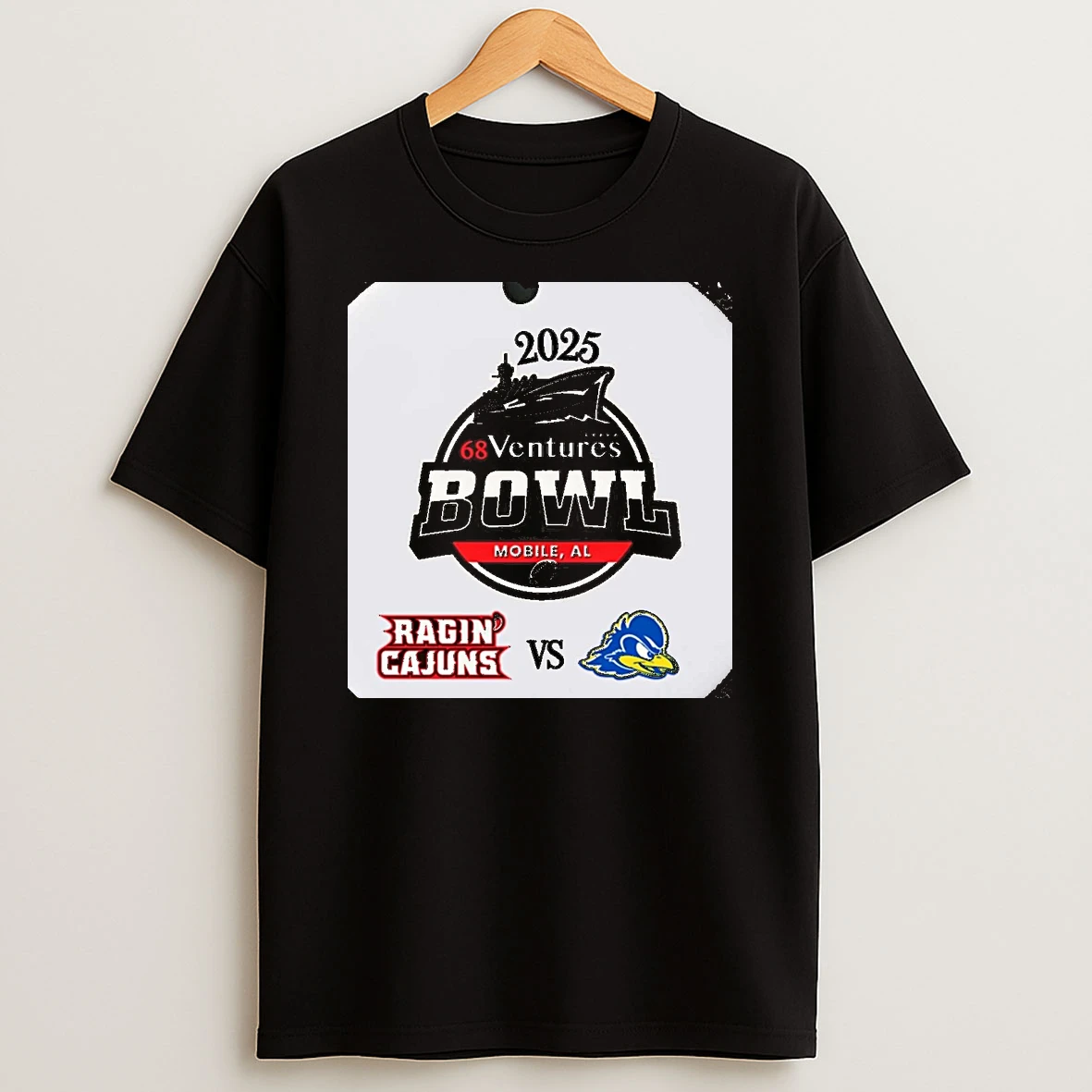 Louisiana Ragin Cajuns Vs Delaware Blue Hens 2025 68 Ventures Bowl Christmas T Shirt
