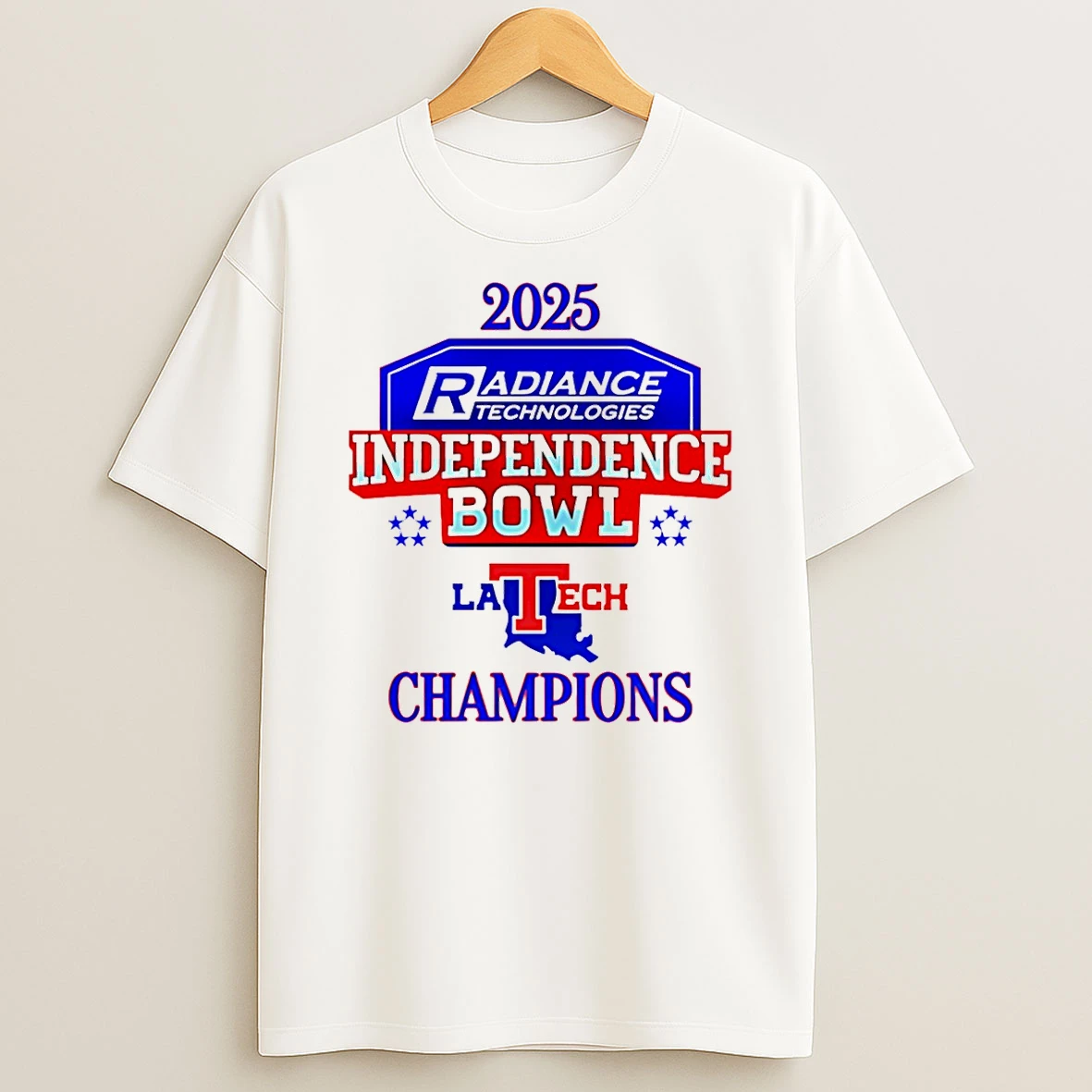 Louisiana Tech 2025 Independence Bowl Champions T Shirt