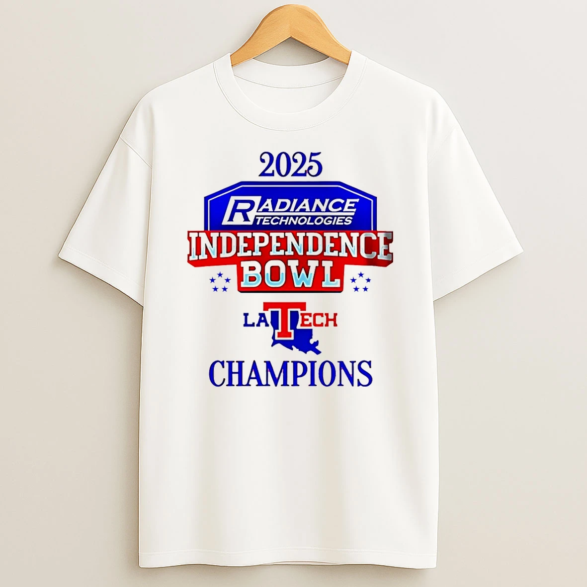 Louisiana Tech Bulldogs Independence Bowl Champions 2025 Logo T Shirt